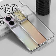 Custodia Silicone Trasparente Ultra Sottile Cover Morbida H02 per Xiaomi Redmi Note 13 5G Argento