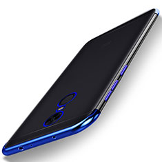 Custodia Silicone Trasparente Ultra Sottile Cover Morbida H02 per Xiaomi Redmi Note 5 Indian Version Blu