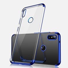 Custodia Silicone Trasparente Ultra Sottile Cover Morbida H02 per Xiaomi Redmi Note 5 Pro Blu