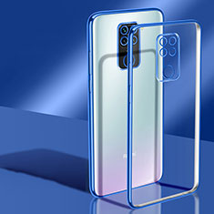 Custodia Silicone Trasparente Ultra Sottile Cover Morbida H02 per Xiaomi Redmi Note 9 Blu