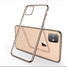 Custodia Silicone Trasparente Ultra Sottile Cover Morbida H03 per Apple iPhone 11 Oro