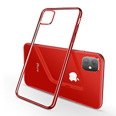 Custodia Silicone Trasparente Ultra Sottile Cover Morbida H03 per Apple iPhone 11 Rosso