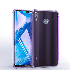 Custodia Silicone Trasparente Ultra Sottile Cover Morbida H03 per Huawei Enjoy Max Viola