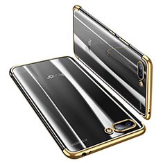 Custodia Silicone Trasparente Ultra Sottile Cover Morbida H03 per Huawei Honor 10 Oro