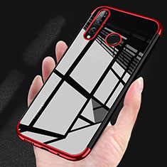 Custodia Silicone Trasparente Ultra Sottile Cover Morbida H03 per Huawei Honor 20i Rosso