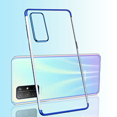 Custodia Silicone Trasparente Ultra Sottile Cover Morbida H03 per Huawei Honor 30S Blu