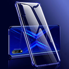 Custodia Silicone Trasparente Ultra Sottile Cover Morbida H03 per Huawei Honor 9X Blu