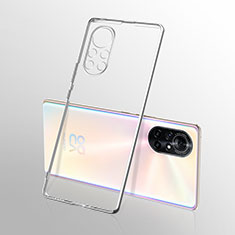 Custodia Silicone Trasparente Ultra Sottile Cover Morbida H03 per Huawei Nova 8 5G Argento