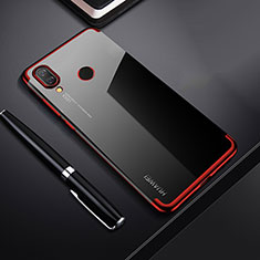 Custodia Silicone Trasparente Ultra Sottile Cover Morbida H03 per Huawei P Smart+ Plus Rosso