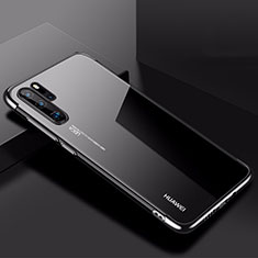Custodia Silicone Trasparente Ultra Sottile Cover Morbida H03 per Huawei P30 Pro New Edition Nero