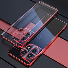 Custodia Silicone Trasparente Ultra Sottile Cover Morbida H03 per OnePlus 11 5G Rosso