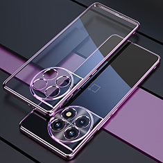 Custodia Silicone Trasparente Ultra Sottile Cover Morbida H03 per OnePlus 11 5G Viola