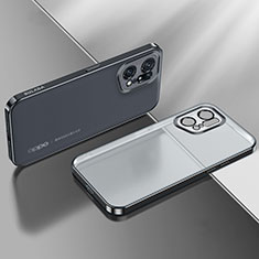 Custodia Silicone Trasparente Ultra Sottile Cover Morbida H03 per Oppo Find X5 Pro 5G Nero