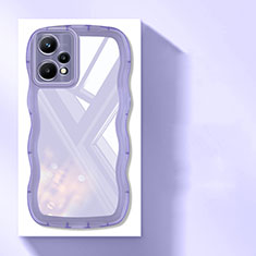 Custodia Silicone Trasparente Ultra Sottile Cover Morbida H03 per Realme 9 5G Viola