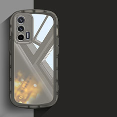 Custodia Silicone Trasparente Ultra Sottile Cover Morbida H03 per Realme X7 Max 5G Nero