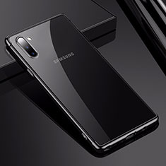 Custodia Silicone Trasparente Ultra Sottile Cover Morbida H03 per Samsung Galaxy Note 10 5G Nero