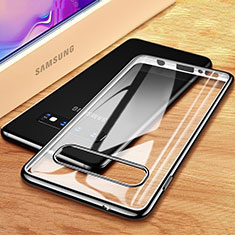 Custodia Silicone Trasparente Ultra Sottile Cover Morbida H03 per Samsung Galaxy S10 Nero