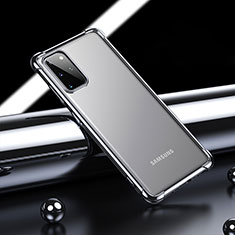 Custodia Silicone Trasparente Ultra Sottile Cover Morbida H03 per Samsung Galaxy S20 Plus 5G Nero