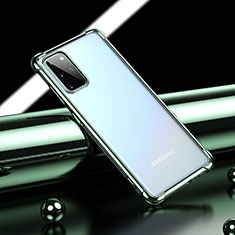 Verde Custodia Silicone Trasparente Ultra Sottile Cover Morbida H03 per Samsung Galaxy S20 Plus Verde