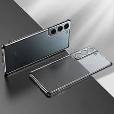 Custodia Silicone Trasparente Ultra Sottile Cover Morbida H03 per Samsung Galaxy S21 5G Nero