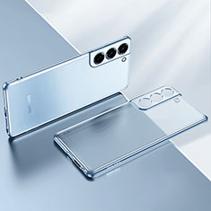 Custodia Silicone Trasparente Ultra Sottile Cover Morbida H03 per Samsung Galaxy S21 FE 5G Cielo Blu