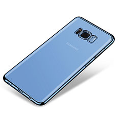Custodia Silicone Trasparente Ultra Sottile Cover Morbida H03 per Samsung Galaxy S8 Blu