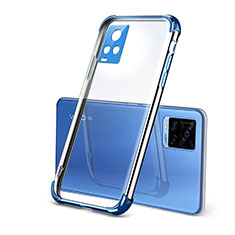 Custodia Silicone Trasparente Ultra Sottile Cover Morbida H03 per Vivo V20 Pro 5G Blu