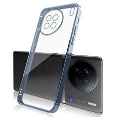 Custodia Silicone Trasparente Ultra Sottile Cover Morbida H03 per Vivo X90 Pro 5G Blu