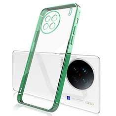 Custodia Silicone Trasparente Ultra Sottile Cover Morbida H03 per Vivo X90 Pro 5G Verde