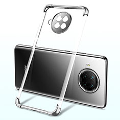Custodia Silicone Trasparente Ultra Sottile Cover Morbida H03 per Xiaomi Mi 10i 5G Argento