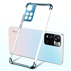 Custodia Silicone Trasparente Ultra Sottile Cover Morbida H03 per Xiaomi Mi 11i 5G (2022) Blu