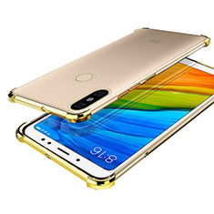 Custodia Silicone Trasparente Ultra Sottile Cover Morbida H03 per Xiaomi Mi 6X Oro