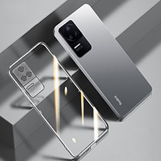 Custodia Silicone Trasparente Ultra Sottile Cover Morbida H03 per Xiaomi Poco F4 5G Argento