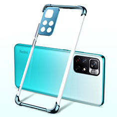 Custodia Silicone Trasparente Ultra Sottile Cover Morbida H03 per Xiaomi Poco M4 Pro 5G Blu