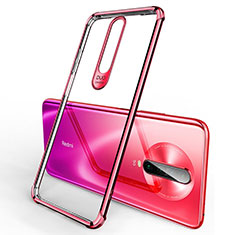 Custodia Silicone Trasparente Ultra Sottile Cover Morbida H03 per Xiaomi Poco X2 Rosso