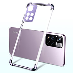 Custodia Silicone Trasparente Ultra Sottile Cover Morbida H03 per Xiaomi Poco X4 NFC Viola