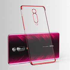 Custodia Silicone Trasparente Ultra Sottile Cover Morbida H03 per Xiaomi Redmi K20 Pro Rosso