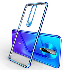 Custodia Silicone Trasparente Ultra Sottile Cover Morbida H03 per Xiaomi Redmi K30 4G Blu