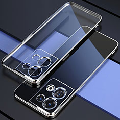 Custodia Silicone Trasparente Ultra Sottile Cover Morbida H03 per Xiaomi Redmi Note 13 5G Argento