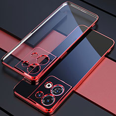 Custodia Silicone Trasparente Ultra Sottile Cover Morbida H03 per Xiaomi Redmi Note 13 5G Rosso