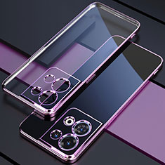 Custodia Silicone Trasparente Ultra Sottile Cover Morbida H03 per Xiaomi Redmi Note 13 5G Viola