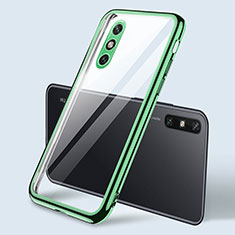 Custodia Silicone Trasparente Ultra Sottile Cover Morbida H04 per Huawei Enjoy 10e Verde