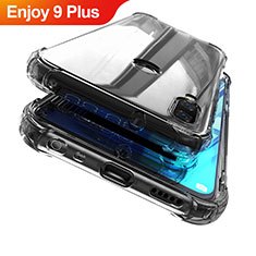 Custodia Silicone Trasparente Ultra Sottile Cover Morbida H04 per Huawei Enjoy 9 Plus Grigio