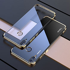 Custodia Silicone Trasparente Ultra Sottile Cover Morbida H04 per Huawei Honor 8X Oro