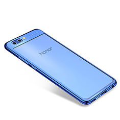 Custodia Silicone Trasparente Ultra Sottile Cover Morbida H04 per Huawei Honor View 10 Blu