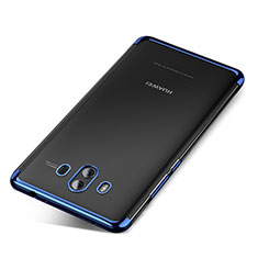 Custodia Silicone Trasparente Ultra Sottile Cover Morbida H04 per Huawei Mate 10 Blu