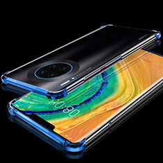 Custodia Silicone Trasparente Ultra Sottile Cover Morbida H04 per Huawei Mate 30 Pro 5G Blu