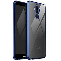 Custodia Silicone Trasparente Ultra Sottile Cover Morbida H04 per Huawei Mate 9 Blu