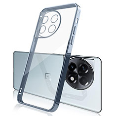 Custodia Silicone Trasparente Ultra Sottile Cover Morbida H04 per OnePlus 11 5G Blu