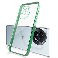 Custodia Silicone Trasparente Ultra Sottile Cover Morbida H04 per OnePlus 11 5G Verde